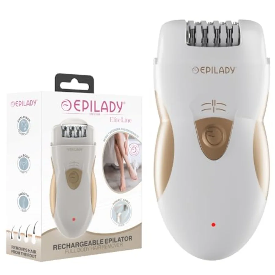 Epilady Legend 5 Rechargeable Cordless Epilator for Women 56-Tweezer Dual Speed Full Body Hair Removal Device for Legs Underarm
Epilady Legend 5 Rechargeable Cordless Epilator for Women 56-Tweezer Dual Speed Full Body Hair Removal Device for Legs Underarm
