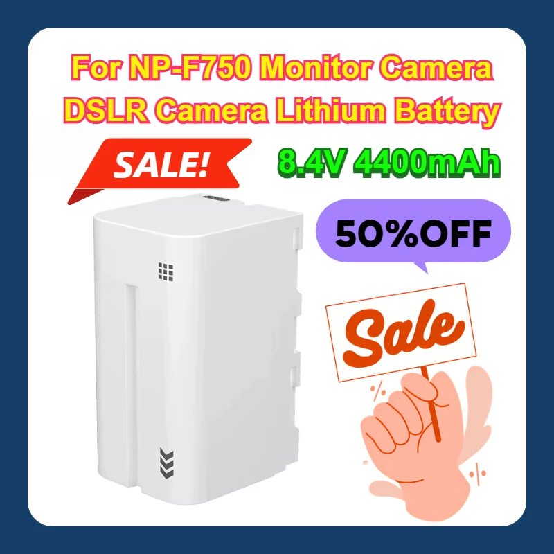 For NP-F750 Monitor Camera DSLR Camera Lithium Battery 8.4V 4400mAh
For NP-F750 Monitor Camera DSLR Camera Lithium Battery 8.4V 4400mAh
