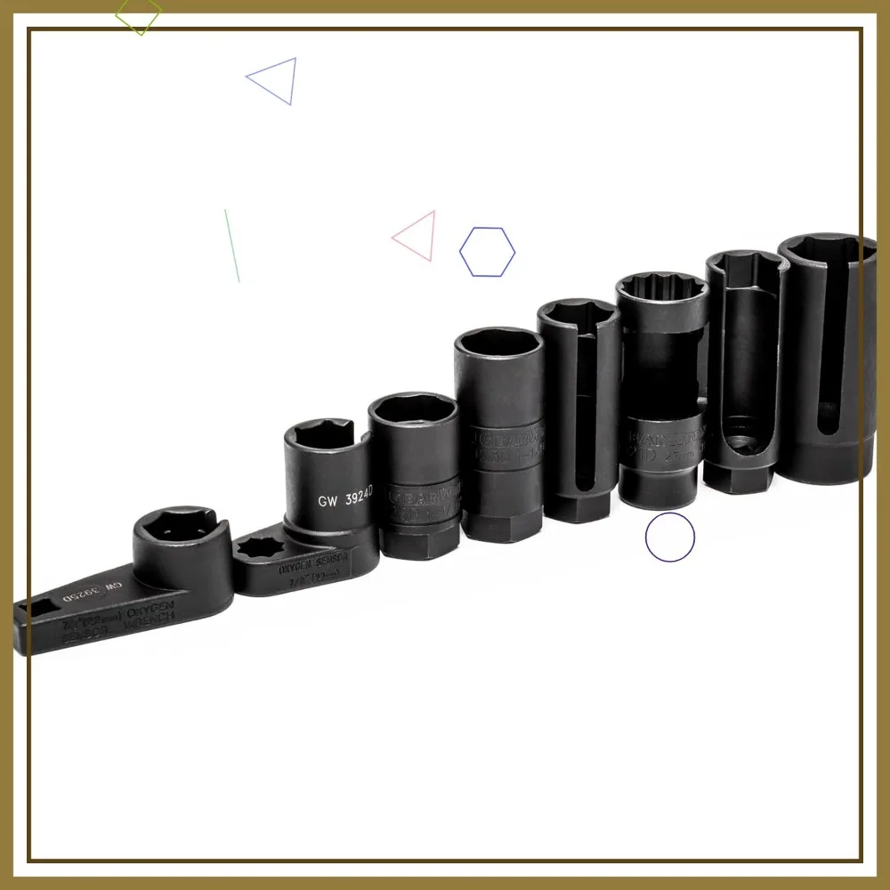 8-Piece Sensor and Sending Socket Set for Oxygen, Oil Pressure, and Vacuum Switch Removal
8-Piece Sensor and Sending Socket Set for Oxygen, Oil Pressure, and Vacuum Switch Removal