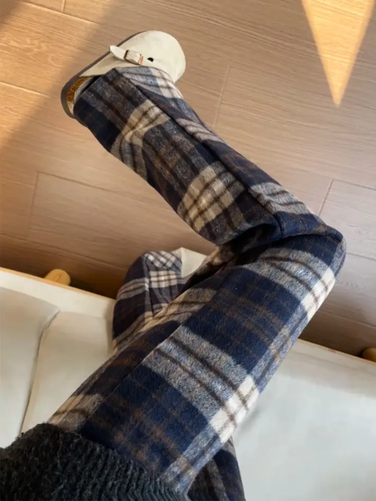 American Retro Woolen Plaid Men's Winter Thiened Fce Lined Sweatpants Lazy Sle Sports Casual Trousers
American Retro Woolen Plaid Men's Winter Thiened Fce Lined Sweatpants Lazy Sle Sports Casual Trousers