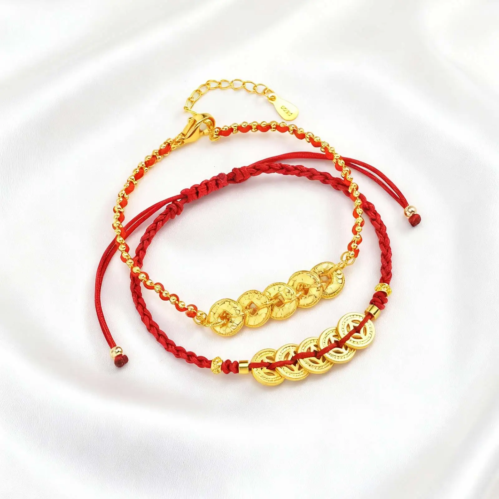 Handmade Braided Lucky Red Rope Chain Bracelet 14k Gold Plated Adjustable Chinese Style Bangle for Women
Handmade Braided Lucky Red Rope Chain Bracelet 14k Gold Plated Adjustable Chinese Style Bangle for Women