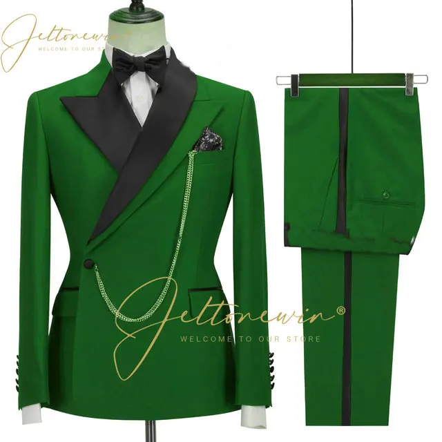 Green Men Suits Slim Fit Business Blazer Double Lapel Wedding Suits For Men Groom Tuxedo 2 Piece Set Terno Masculino Jacket Pant
Green Men Suits Slim Fit Business Blazer Double Lapel Wedding Suits For Men Groom Tuxedo 2 Piece Set Terno Masculino Jacket Pant