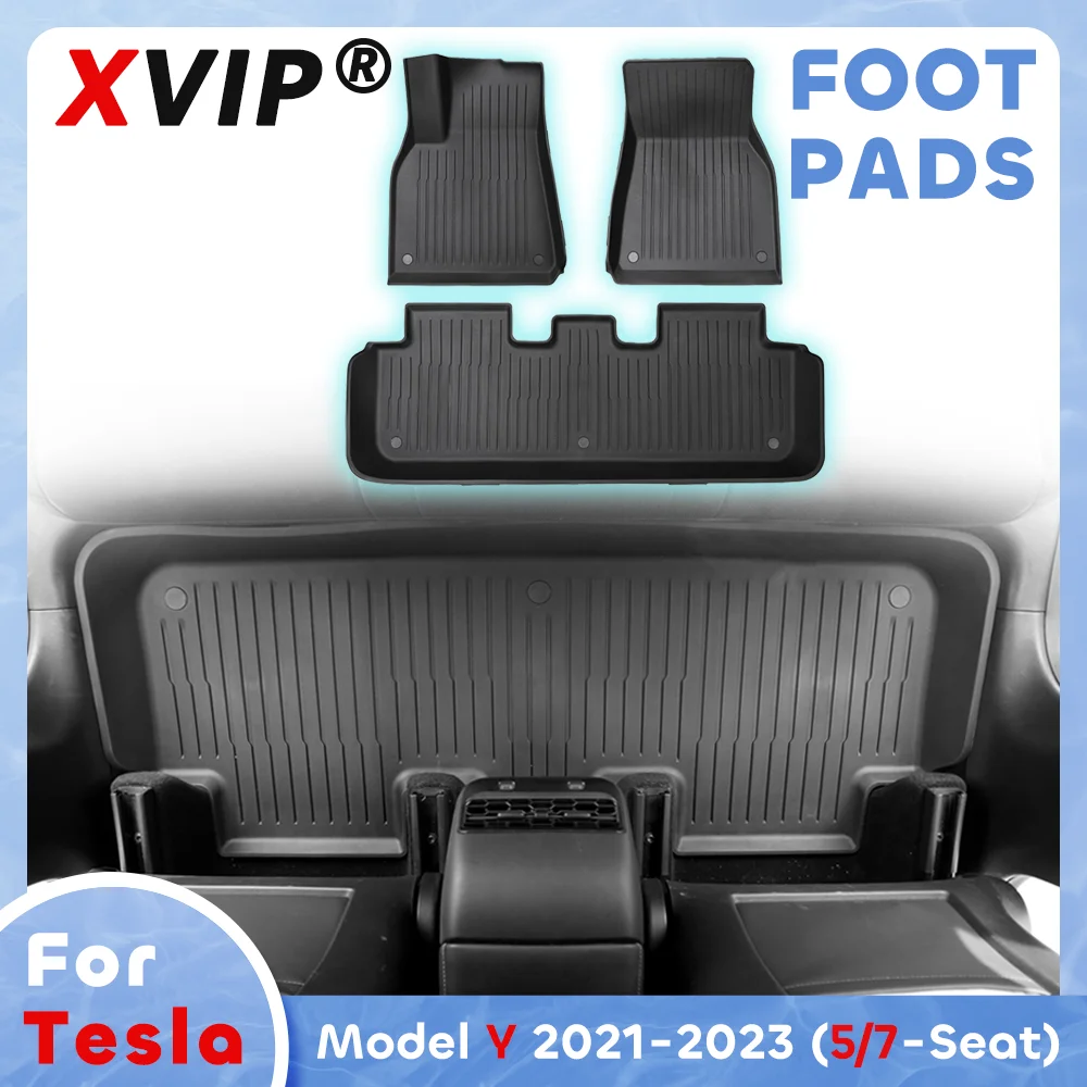 XVIP Custom Car Floor Mats Four Seasons Waterproof Non-slip Injection-molded TPE Interior Decoration For Tesla Model Y 2021-2023
XVIP Custom Car Floor Mats Four Seasons Waterproof Non-slip Injection-molded TPE Interior Decoration For Tesla Model Y 2021-2023