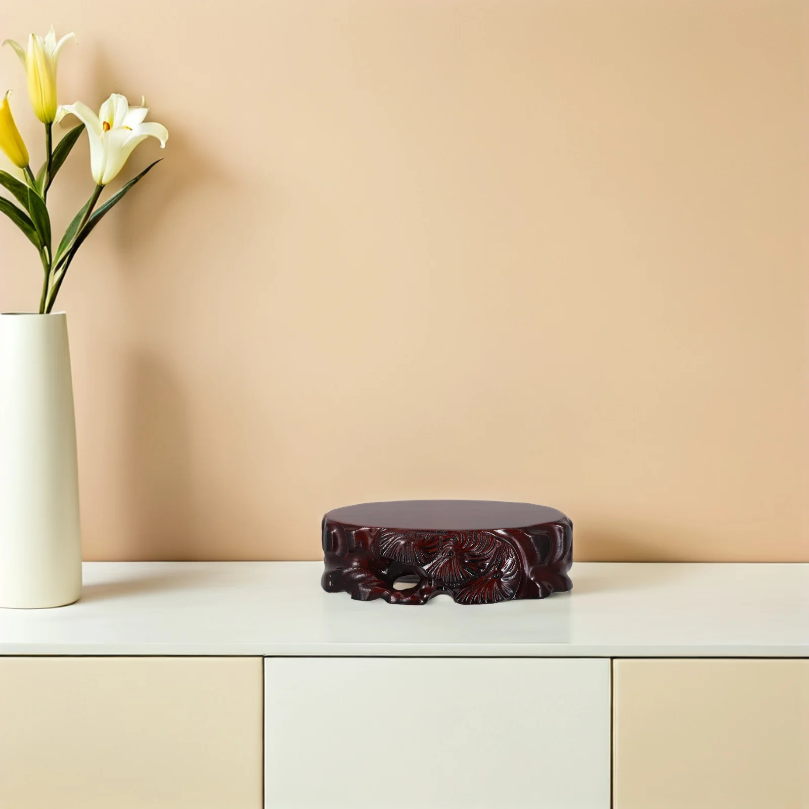 Oval Wooden Display Base For Statues Solid Wood Root Carving Pedestal For Vase Teapot Crystal Ball Small Wood Display Stand
Oval Wooden Display Base For Statues Solid Wood Root Carving Pedestal For Vase Teapot Crystal Ball Small Wood Display Stand