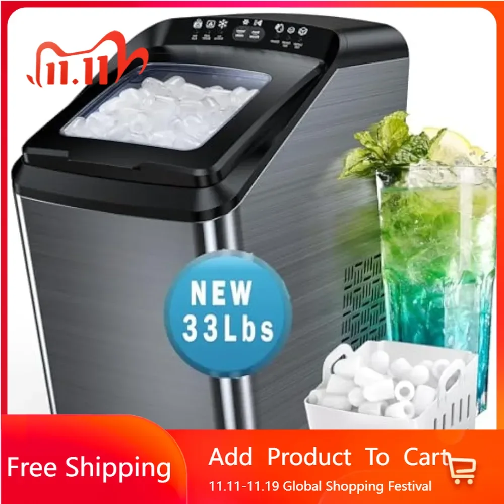 Ice maker countertop self-cleaning 33Ibs thick insulation foam layer heavy-duty stainless steel bullet ice maker black
Ice maker countertop self-cleaning 33Ibs thick insulation foam layer heavy-duty stainless steel bullet ice maker black