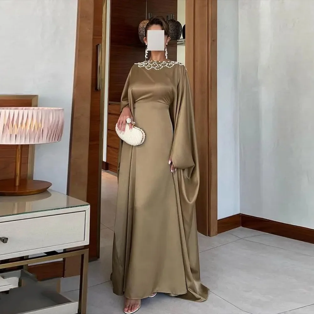 Mignon Satin A-line Full Strap Pleat Populer Prom Gown Ruffle Floor-length Formal Elegant Evening Party Dress for Women 2024
Mignon Satin A-line Full Strap Pleat Populer Prom Gown Ruffle Floor-length Formal Elegant Evening Party Dress for Women 2024