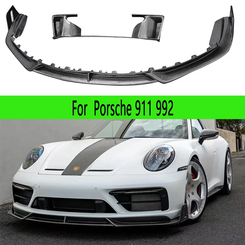 Для Porsche 911 992 2019-2023 автомобильный передний бампер сплиттер передняя губа подбородок спойлер диффузор детали обновление автомобильные детали 
Для Porsche 911 992 2019-2023 автомобильный передний бампер сплиттер передняя губа подбородок спойлер диффузор детали обновление автомобильные детали