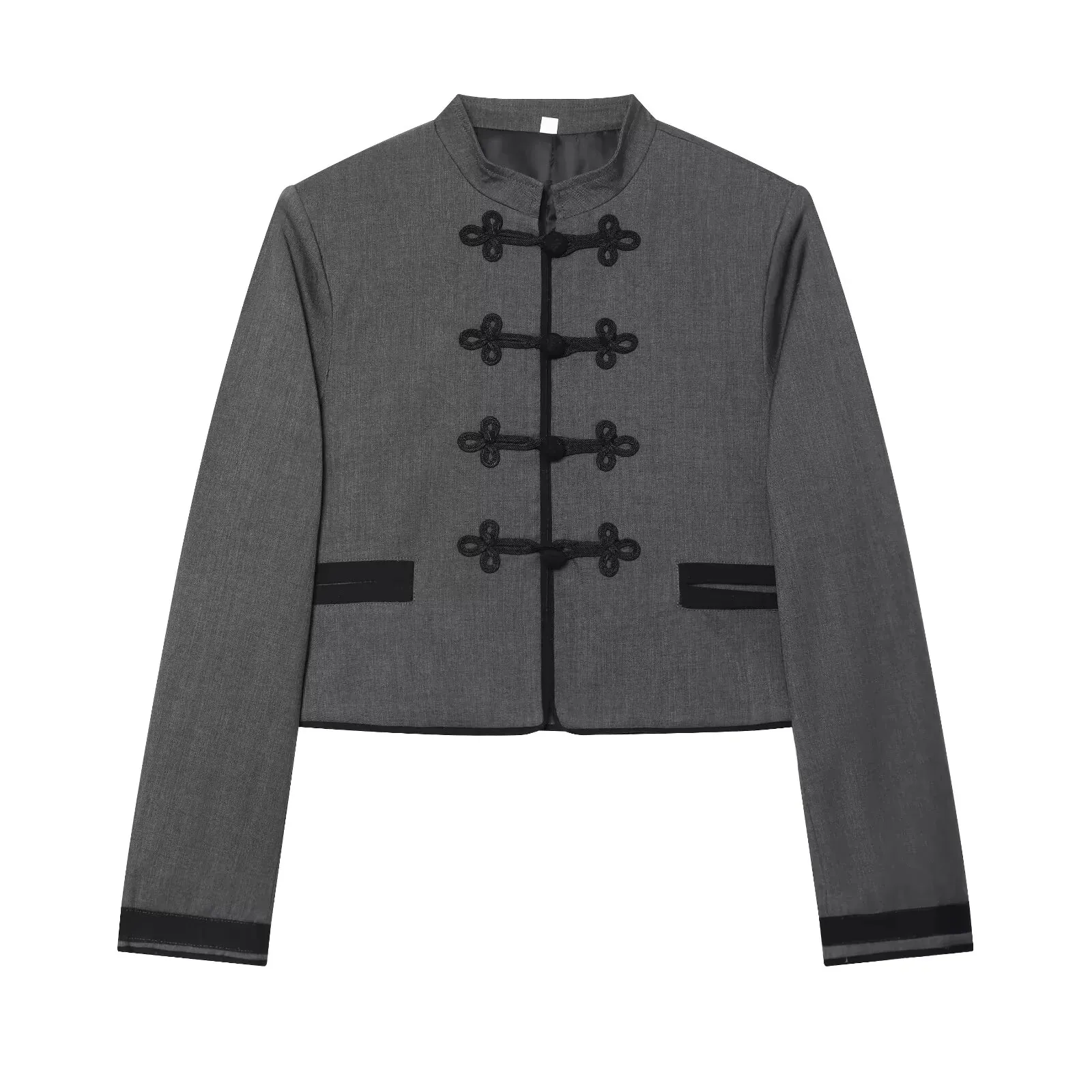 European and American style 2026 new summer women's clothing temperament simple casual long-sleeved knot button suit jacket
European and American style 2026 new summer women's clothing temperament simple casual long-sleeved knot button suit jacket