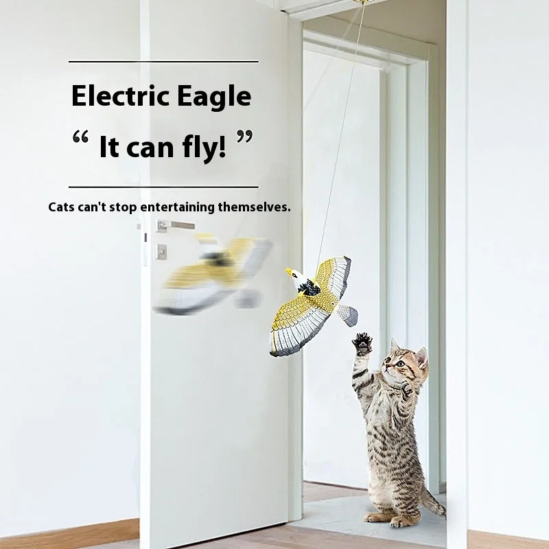 Electric Hanging Eagle Cat Toy Sound Interactive Feather Teaser Wand Automatic Playful Kitten Entertainment Hooks Hot Sell Item 
Electric Hanging Eagle Cat Toy Sound Interactive Feather Teaser Wand Automatic Playful Kitten Entertainment Hooks Hot Sell Item