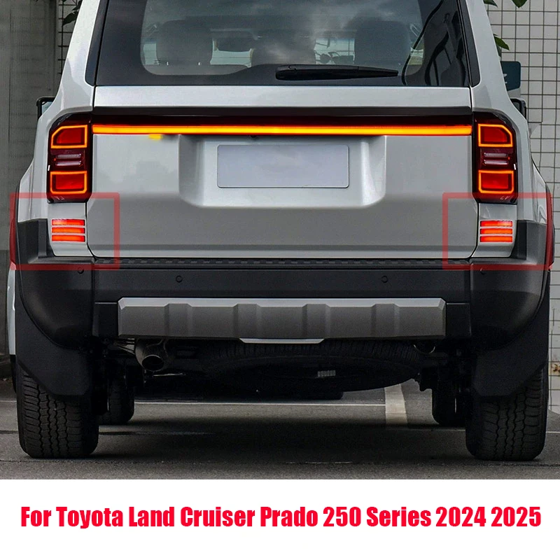 For Toyota Land Cruiser Prado 250 Series 2024 2025 Car rear bumper light assembly LED brake constant on turn signal flow light
For Toyota Land Cruiser Prado 250 Series 2024 2025 Car rear bumper light assembly LED brake constant on turn signal flow light