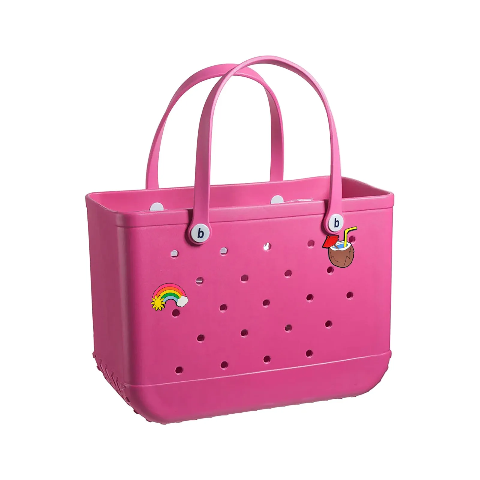 Trendy Beach Bag Large Storage Handbag Storage Bag Causal Simple Solid Waterproof EVA Hole Tote Bag Outdoor Portable Travel Bags
Trendy Beach Bag Large Storage Handbag Storage Bag Causal Simple Solid Waterproof EVA Hole Tote Bag Outdoor Portable Travel Bags