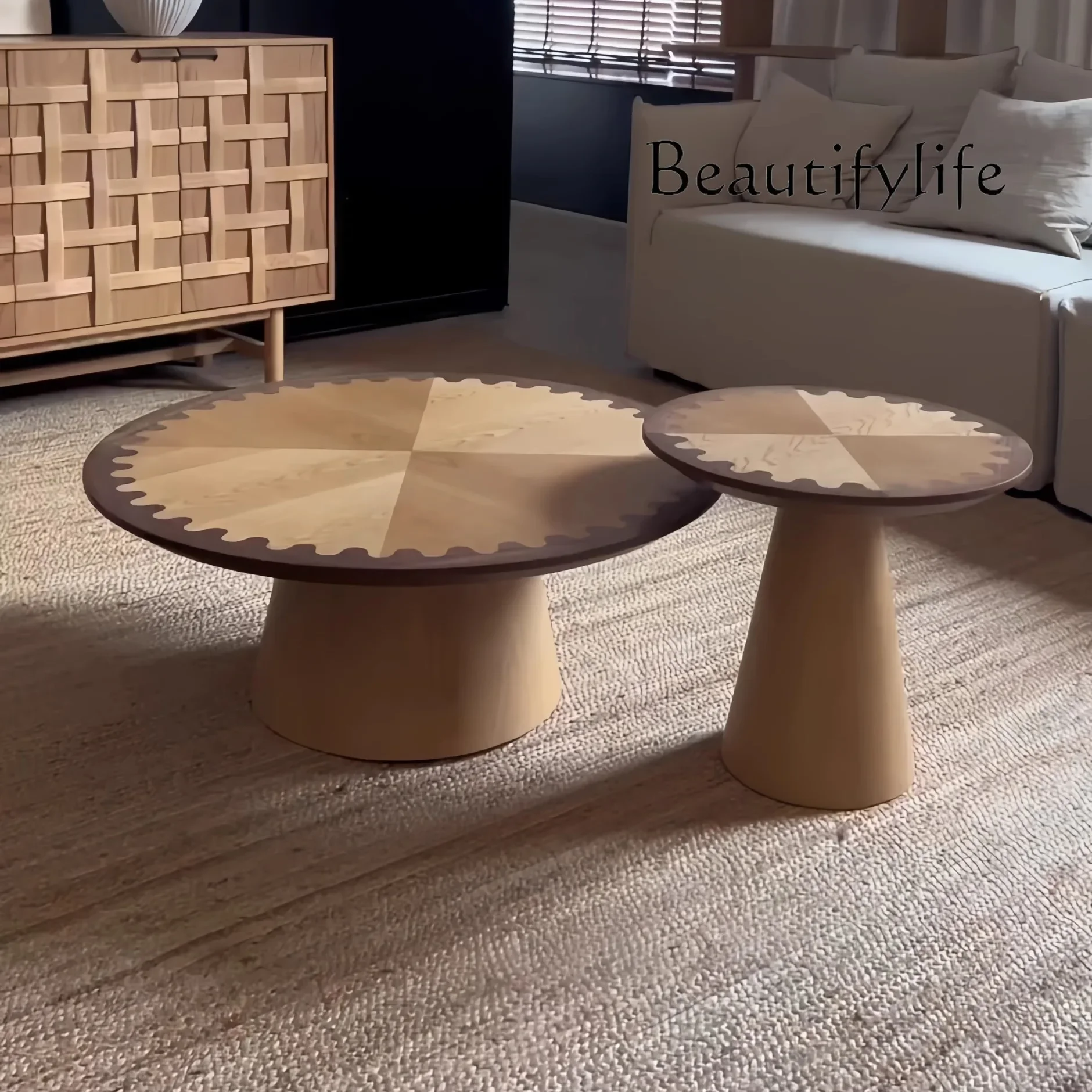 D Pattern Round Coffee Table Style Retro Club Coffee Table Combination Medieval Style Designer Solid Wood
D Pattern Round Coffee Table Style Retro Club Coffee Table Combination Medieval Style Designer Solid Wood