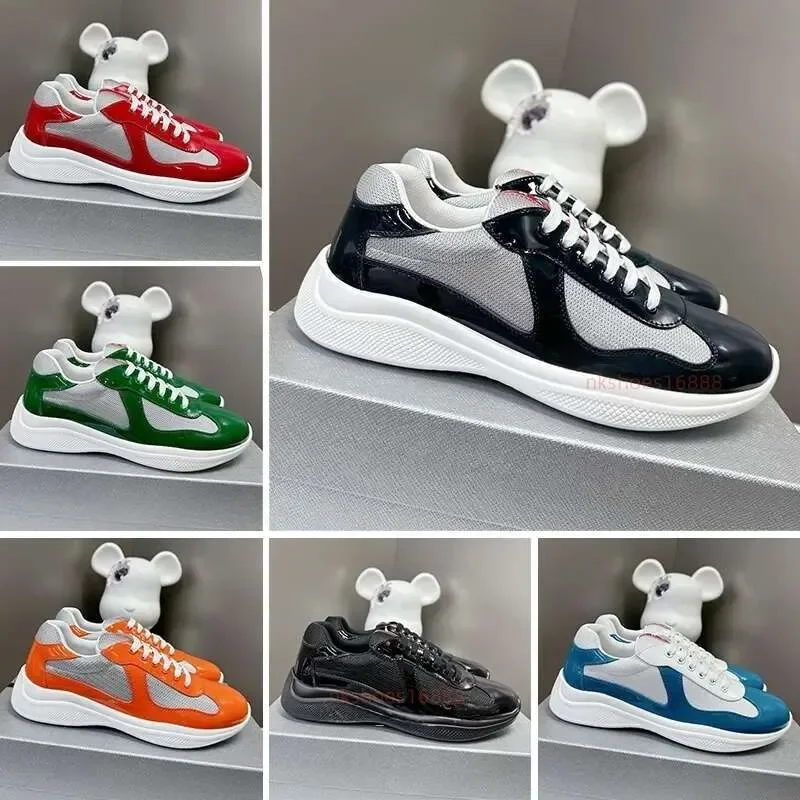 Дизайнерские кроссовки Americas Cup, мужские и женские повседневные кроссовки, высококачественные, из лакированной кожи и сетки, для улицы и повседневной носки, размеры 35-46.
Дизайнерские кроссовки Americas Cup, мужские и женские повседневные кроссовки, высококачественные, из лакированной кожи и сетки, для улицы и повседневной носки, размеры 35-46.