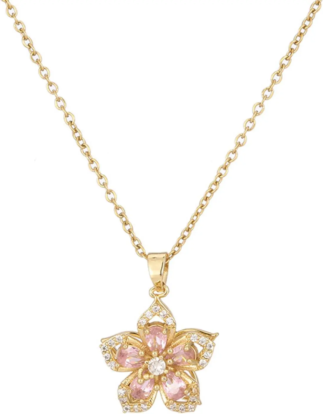 Necklace,Rotating Bauhinia Zircon Flower Pendant Collarbone Chain Temperament Simple Neck Chain
Necklace,Rotating Bauhinia Zircon Flower Pendant Collarbone Chain Temperament Simple Neck Chain
