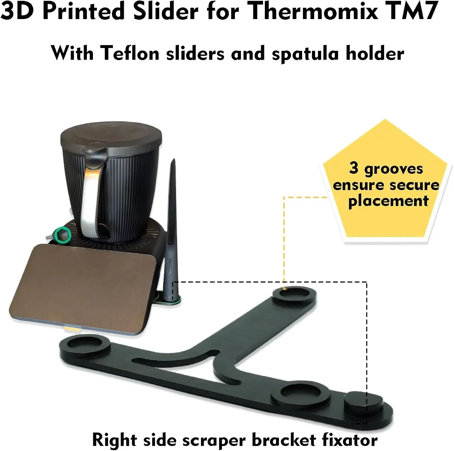 Thermomix Tm7 sliding bracket, Tm7's latest kitchen skateboard, sliding base with groove buckle translation bracket
Thermomix Tm7 sliding bracket, Tm7's latest kitchen skateboard, sliding base with groove buckle translation bracket
