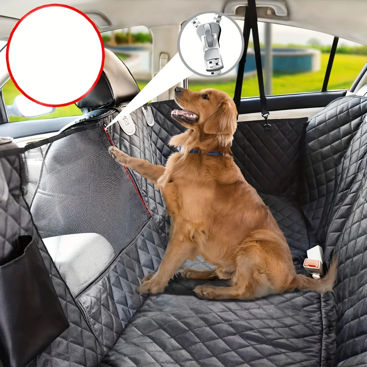STLFOverseas in Stock Eco-Friendly Dog Car Seat Cover Nylon Polyester Mesh Window Storage Pockets Backseat Pet Accessory
STLFOverseas in Stock Eco-Friendly Dog Car Seat Cover Nylon Polyester Mesh Window Storage Pockets Backseat Pet Accessory