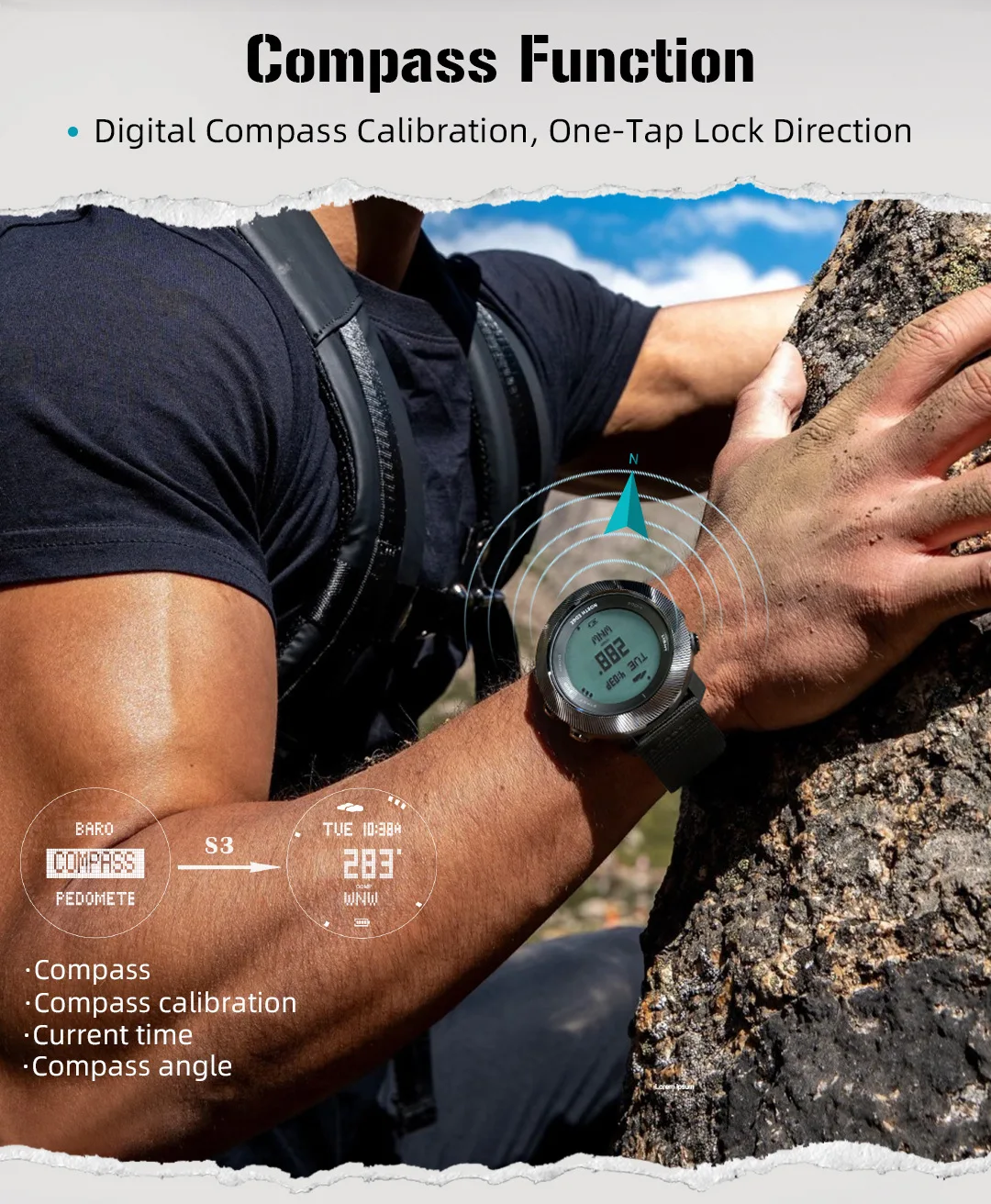 Outdoor Diving Computer Watch Height Pressure Compass Smart
Outdoor Diving Computer Watch Height Pressure Compass Smart