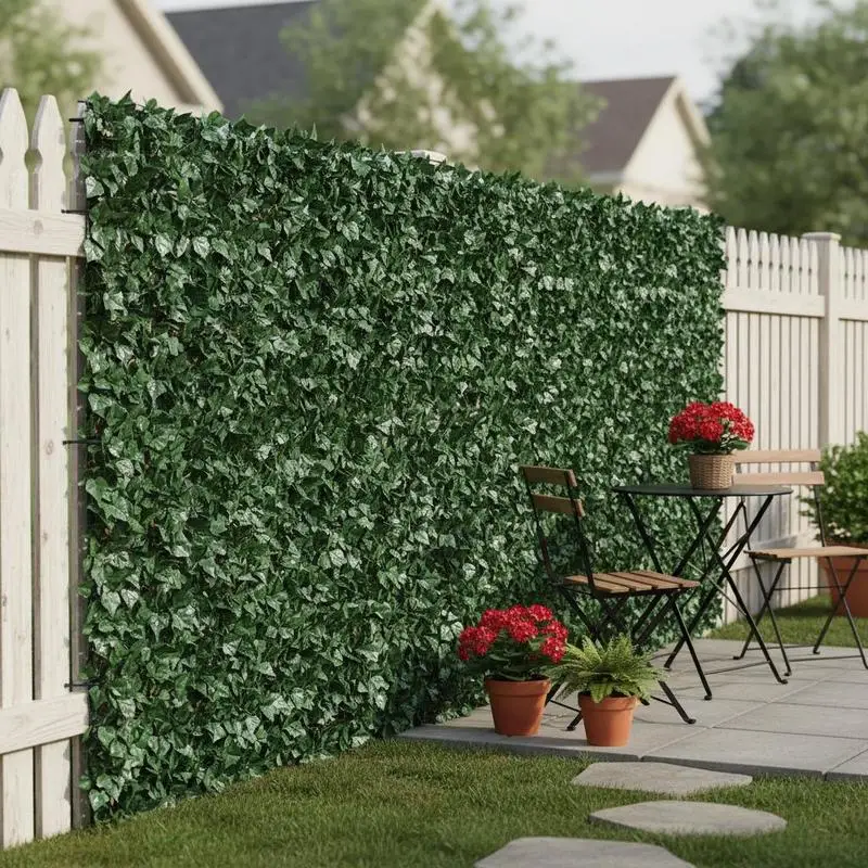 Artificial Hedge Panel 59 x 158in For Garden Yard Balcony Mesh Cloth Backing Strengthened Joint Faux Vine Leaf Decoration Outdoor Privacy Screen Greenery Wall Mat
Artificial Hedge Panel 59 x 158in For Garden Yard Balcony Mesh Cloth Backing Strengthened Joint Faux Vine Leaf Decoration Outdoor Privacy Screen Greenery Wall Mat