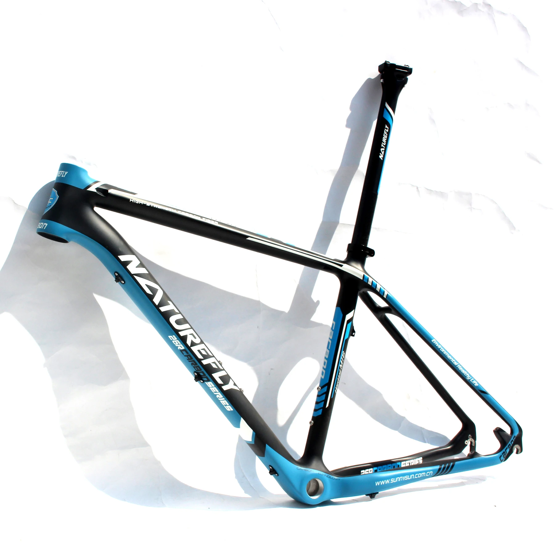 Naturefly Carbon Mountain Bicycle Frame MTB Bike Frameset Cycle Parts 26er Blue Black 135mm Rear Axle
Naturefly Carbon Mountain Bicycle Frame MTB Bike Frameset Cycle Parts 26er Blue Black 135mm Rear Axle