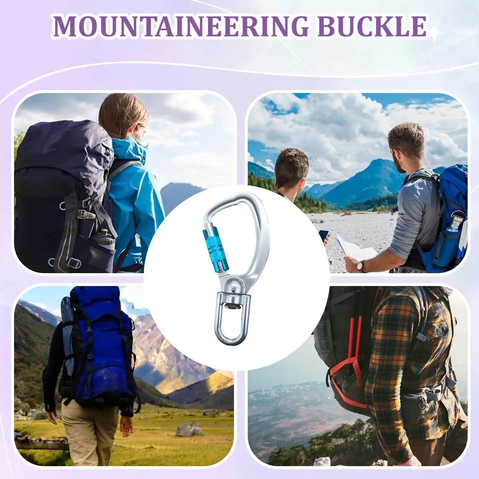 Carabiner For Keys Heavy Duty Multipurpose D-Ring Keychain Hooks For Backpacks For Picnic Camping Hiking Backpacking Climbing
Carabiner For Keys Heavy Duty Multipurpose D-Ring Keychain Hooks For Backpacks For Picnic Camping Hiking Backpacking Climbing