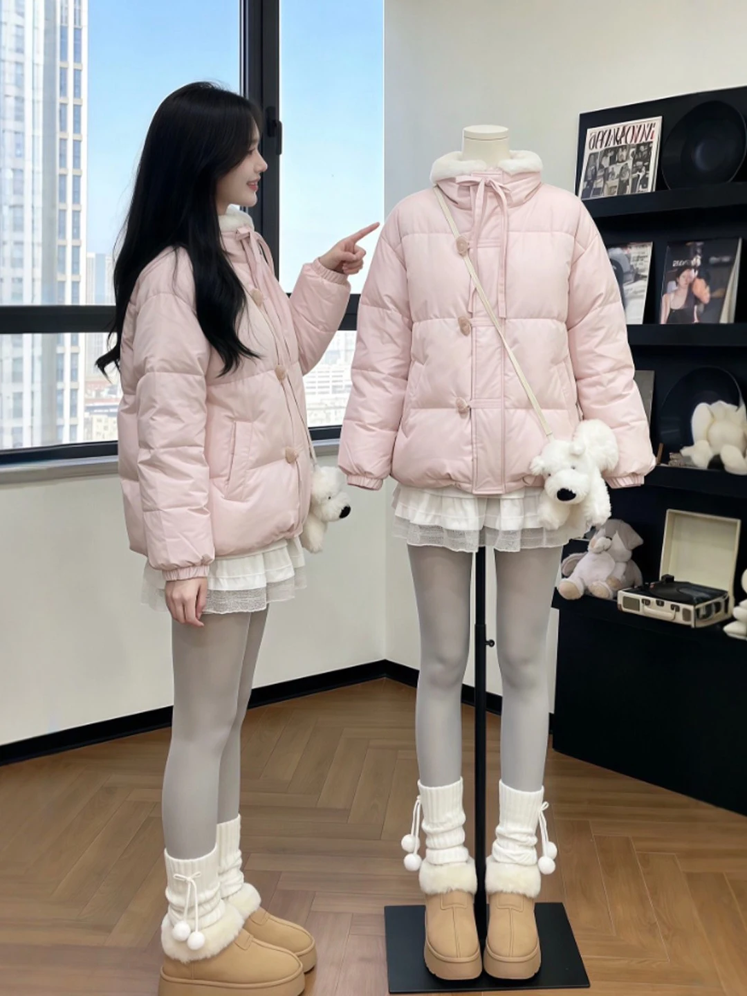 Korean Sle Beautiful Cotton Jaet Small Size Age Reduction Lovely Unique Little Cotton Coat Outerwear Winter Faion
Korean Sle Beautiful Cotton Jaet Small Size Age Reduction Lovely Unique Little Cotton Coat Outerwear Winter Faion