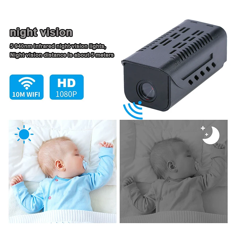 Мини-камера WIFI Умный дом Беспроводная удаленная камера Время Миниатюрная камера HD 1080P Цифровая камера ночного видения Пульт дистанционного управления
Мини-камера WIFI Умный дом Беспроводная удаленная камера Время Миниатюрная камера HD 1080P Цифровая камера ночного видения Пульт дистанционного управления