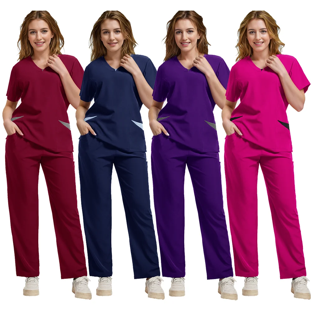 Hot Sale Anti Wrinkle Washable Soft Fabric Nurse Scrubs Hospital Uniform Medical Women Jogger Sets Pair Top &Pants
Hot Sale Anti Wrinkle Washable Soft Fabric Nurse Scrubs Hospital Uniform Medical Women Jogger Sets Pair Top &Pants