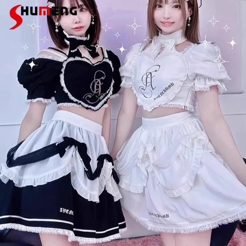 New Japanese Lolita Style Harajuku Diamond Drills Letter Love Square Neck Lace Edge Top Layered Maid Style Skirt Two Piece Sets
New Japanese Lolita Style Harajuku Diamond Drills Letter Love Square Neck Lace Edge Top Layered Maid Style Skirt Two Piece Sets
