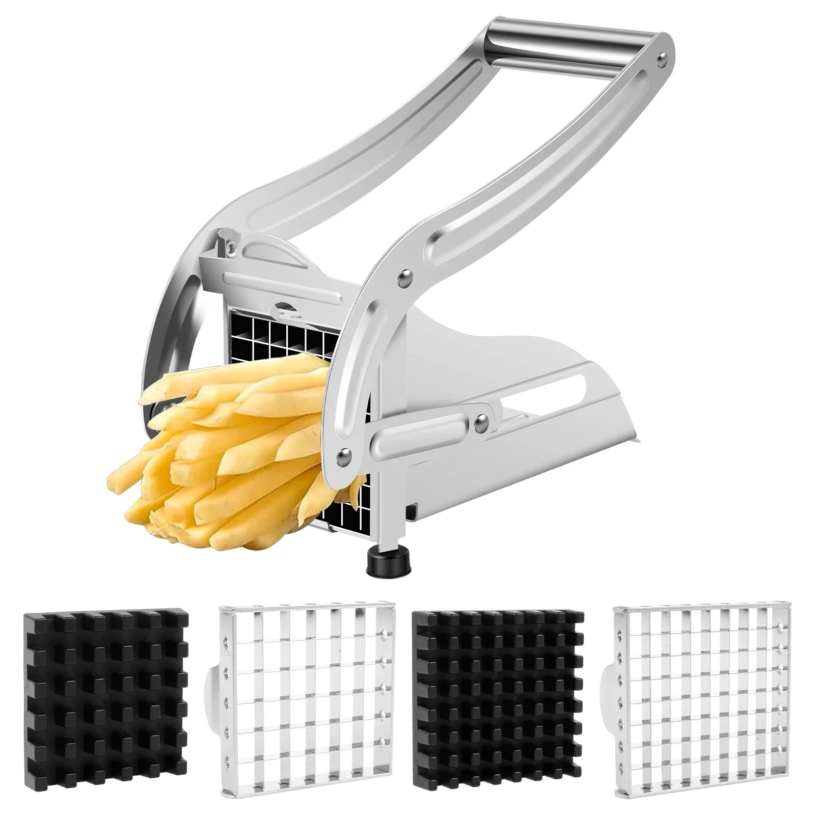 French Fry Cutter Stainless Steel Potato Cutter with 36 Holes and 64 Holes Blade Efficient for Carrots Manual french fry machin
French Fry Cutter Stainless Steel Potato Cutter with 36 Holes and 64 Holes Blade Efficient for Carrots Manual french fry machin
