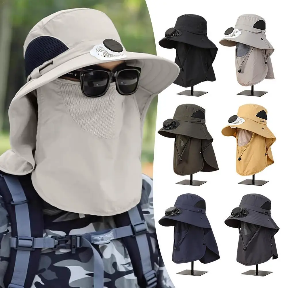 Wide Brim Sun Hat Outdoor Fishing Hat with Solar Fan and Face Mask USB Charging Waterproof UV Protection Hat for Hiking Fishing
Wide Brim Sun Hat Outdoor Fishing Hat with Solar Fan and Face Mask USB Charging Waterproof UV Protection Hat for Hiking Fishing