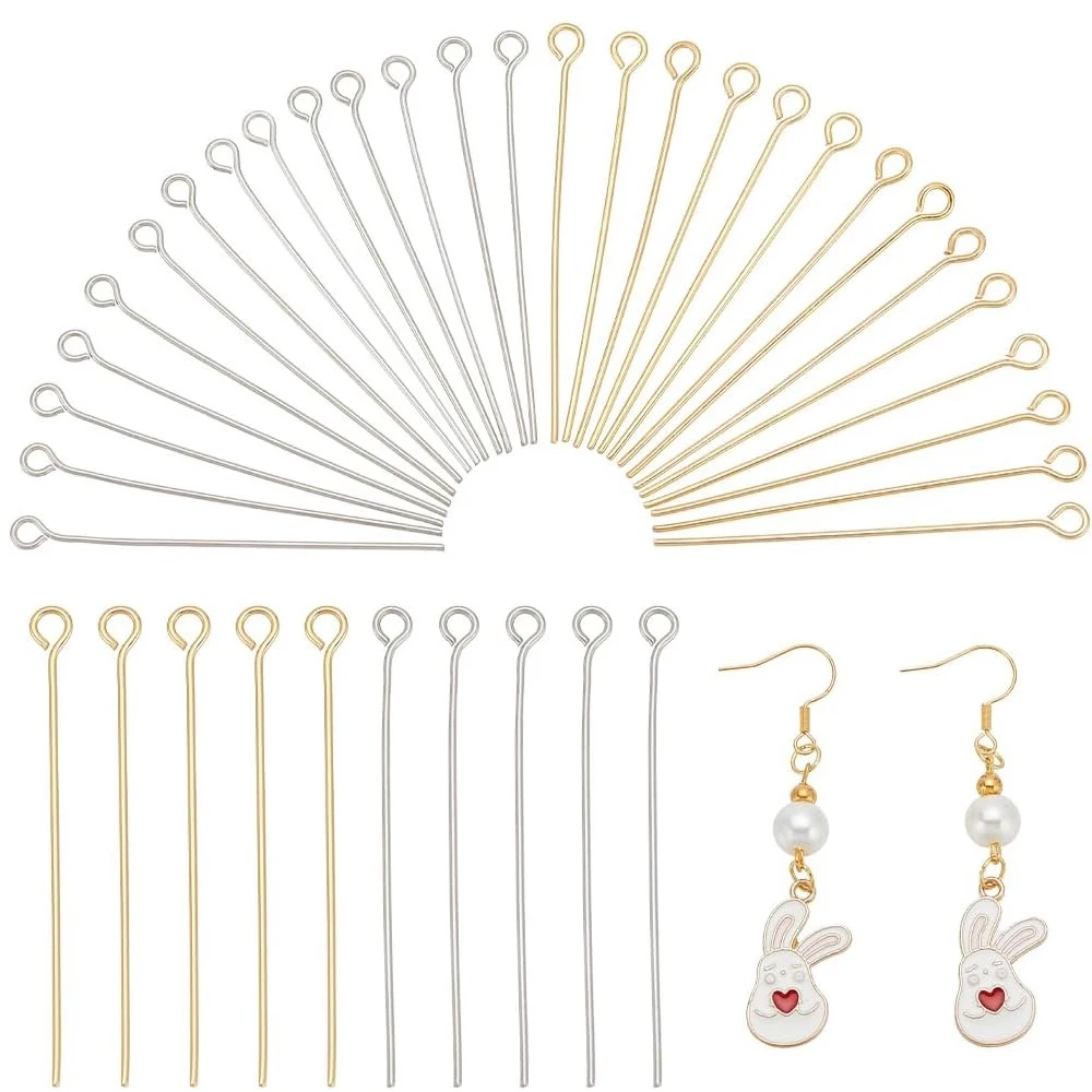 50PCS 40mm Stainless Steel Head Pins Findings 0.7MM Open Eye Pin for Earring Pendant Bracelet Necklace Jewelry DIY Craft Making
50PCS 40mm Stainless Steel Head Pins Findings 0.7MM Open Eye Pin for Earring Pendant Bracelet Necklace Jewelry DIY Craft Making
