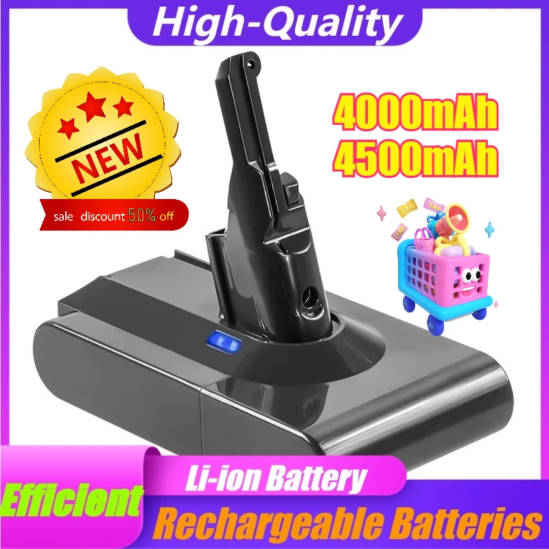 21.6V 4000mAh 4500mAh Replacement Lithium Battery for Dyson V8 Handheld Cordless Vacuum Cleaner Battery Parts
21.6V 4000mAh 4500mAh Replacement Lithium Battery for Dyson V8 Handheld Cordless Vacuum Cleaner Battery Parts
