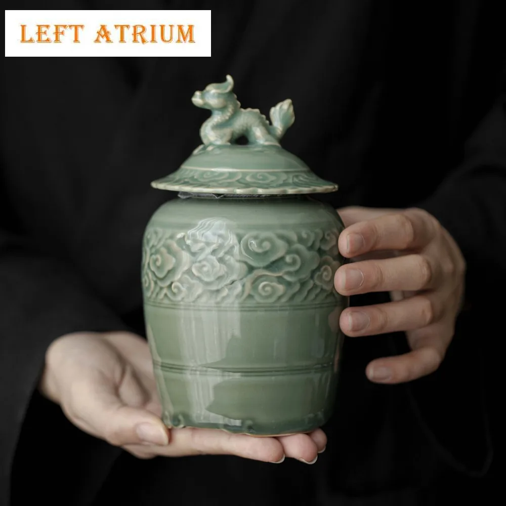 Yue Kiln Celadon, органайзер для чайной коробки, рельефная резьба ручной работы, облачный резервуар для хранения, контейнеры для чая, чайная посуда, подарок
Yue Kiln Celadon, органайзер для чайной коробки, рельефная резьба ручной работы, облачный резервуар для хранения, контейнеры для чая, чайная посуда, подарок