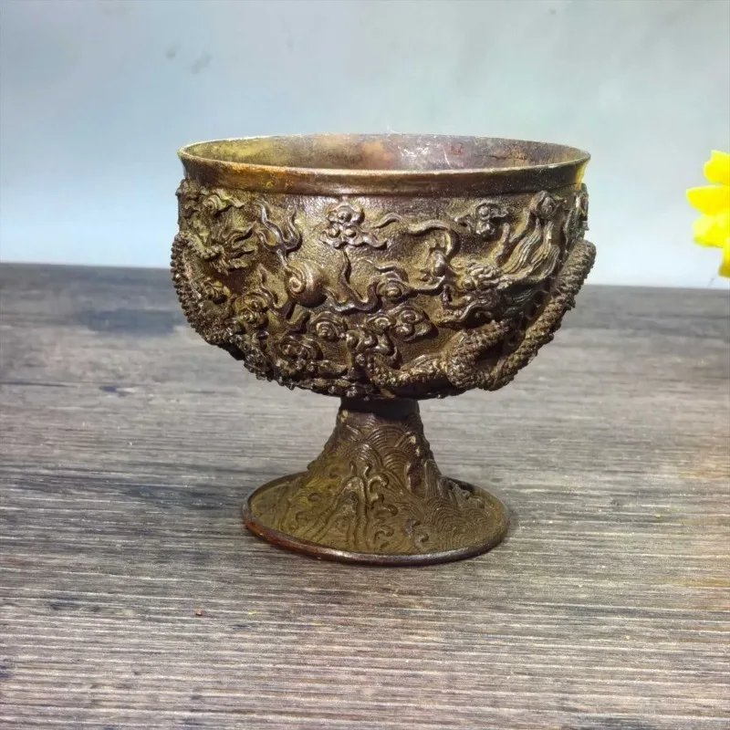 Antiques Dragon Beast Goblet Wineglass Cup Desktop Wine Rack Decorations Feng Shui Ornament Home Accessories
Antiques Dragon Beast Goblet Wineglass Cup Desktop Wine Rack Decorations Feng Shui Ornament Home Accessories