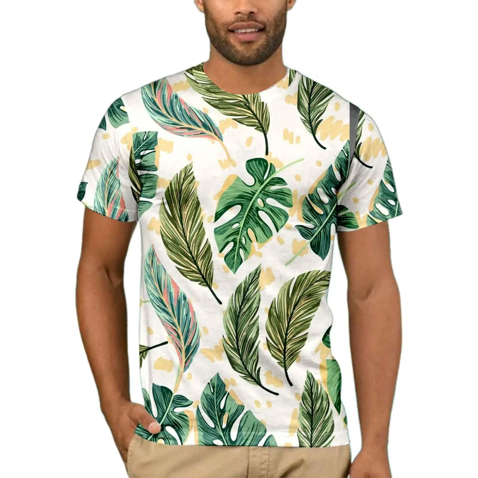 Summer Fun Men's and Women's Fashion Leisure Vacation Seaside Tropical Plant Printed Polyester T-shirt Casual Round Neck T-shirt
Summer Fun Men's and Women's Fashion Leisure Vacation Seaside Tropical Plant Printed Polyester T-shirt Casual Round Neck T-shirt