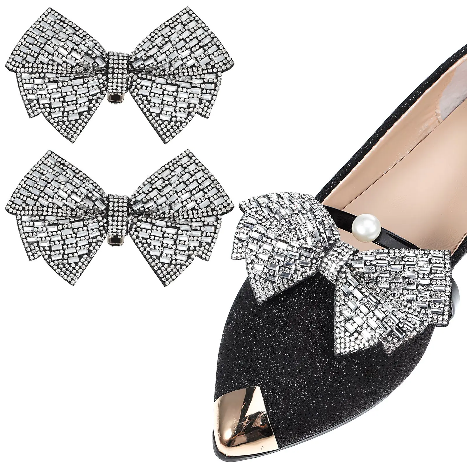2Pcs Rhinestone Shoe Clips Bow Decoration For Heels Flats Sandals Lightweight Portable Fine Craftsmanship Women Dress Shoes
2Pcs Rhinestone Shoe Clips Bow Decoration For Heels Flats Sandals Lightweight Portable Fine Craftsmanship Women Dress Shoes