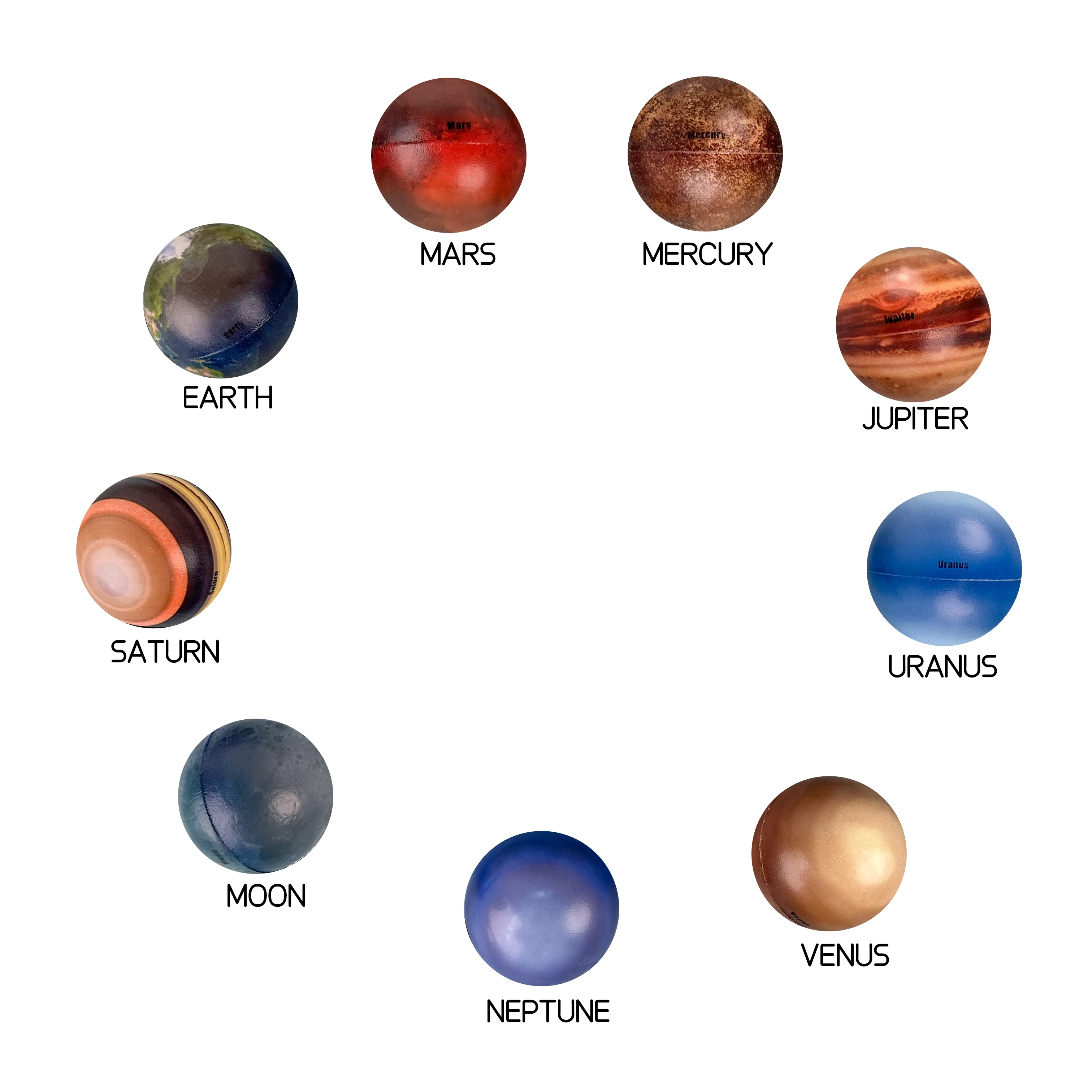 Solar System Stress Balls Eight Planets Sun Moon Bouncy Ball Decompression Squeeze Balls Stress Relief Educational Toys
Solar System Stress Balls Eight Planets Sun Moon Bouncy Ball Decompression Squeeze Balls Stress Relief Educational Toys
