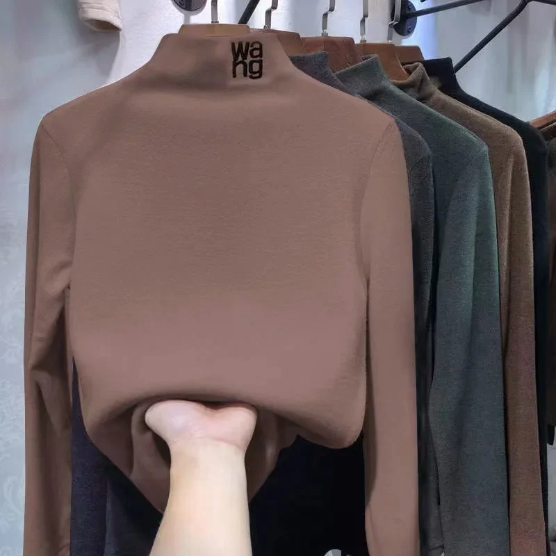New Women Winter Long-Sleeve German Velvet Half High Neck Bottom Shirt Fat Female Oversize Warm Add Large Size Turtleneck Tops
New Women Winter Long-Sleeve German Velvet Half High Neck Bottom Shirt Fat Female Oversize Warm Add Large Size Turtleneck Tops
