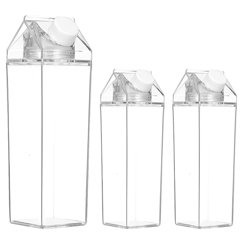 3 Pcs Square Milk Cup Container Empty Bottles Household Travel Drink Water Clear Transparent Multi-function for School
3 Pcs Square Milk Cup Container Empty Bottles Household Travel Drink Water Clear Transparent Multi-function for School