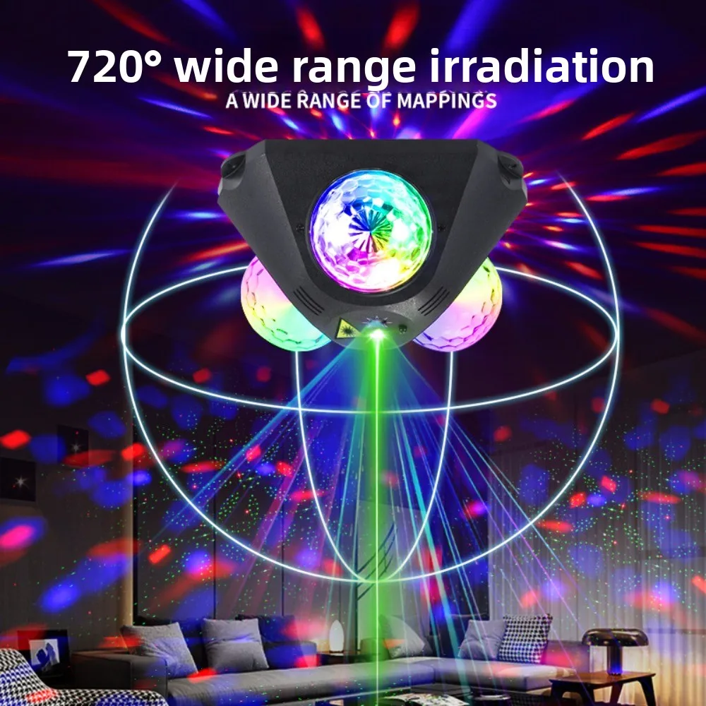 New Magic Ball Laser Light Colorful LED Stage Family Atmosphere Voice Activated Strobe Christmas Party
New Magic Ball Laser Light Colorful LED Stage Family Atmosphere Voice Activated Strobe Christmas Party
