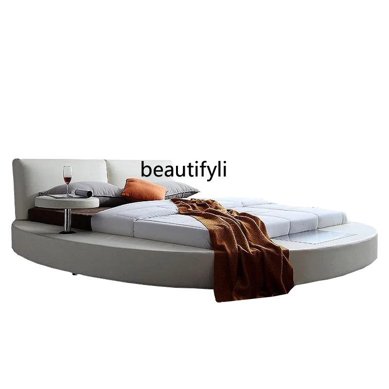 Modern Simple Leather Large round Bed Double Hotel Master Bed Wedding Bed Furniture
Modern Simple Leather Large round Bed Double Hotel Master Bed Wedding Bed Furniture