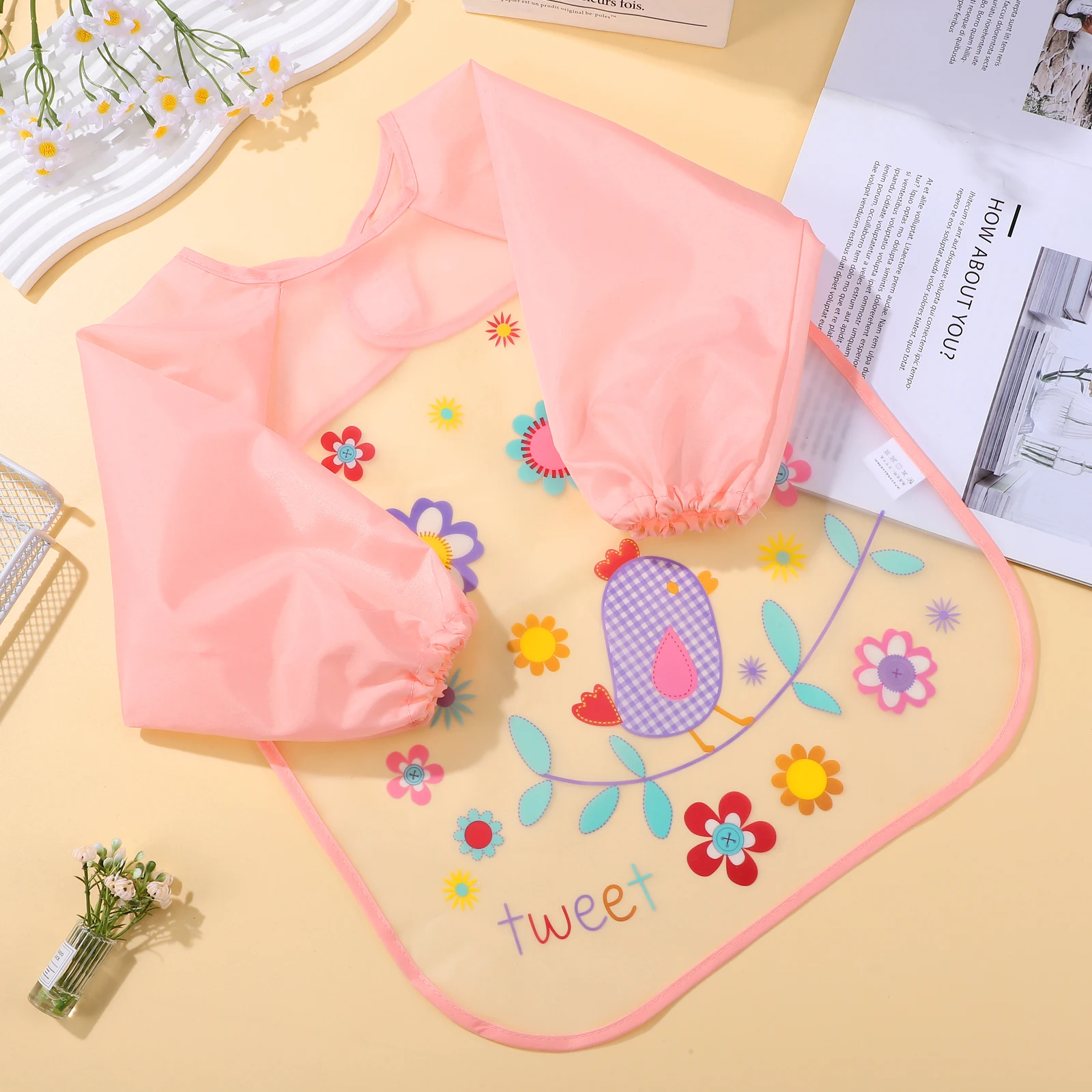 Waterproof Kids Smocks Long Sleeve Painting Apron for Children 1-3 Years Old Easy to Use with Bird Pattern
Waterproof Kids Smocks Long Sleeve Painting Apron for Children 1-3 Years Old Easy to Use with Bird Pattern