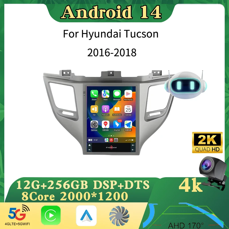 9.7 inch Android14 intelligent System for Hyundai Tucson 3 2016 2017 2018 Video Player Bluetooth DSP Stereo Head Unit Car Radio
9.7 inch Android14 intelligent System for Hyundai Tucson 3 2016 2017 2018 Video Player Bluetooth DSP Stereo Head Unit Car Radio