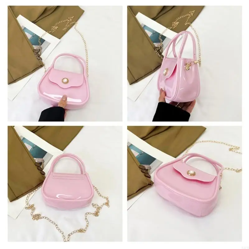 Women Summer PVC Jelly Small Crossbody Bag with Chain and Top Handle Solid Color Shoulder Handbag Button Small Purse
Women Summer PVC Jelly Small Crossbody Bag with Chain and Top Handle Solid Color Shoulder Handbag Button Small Purse