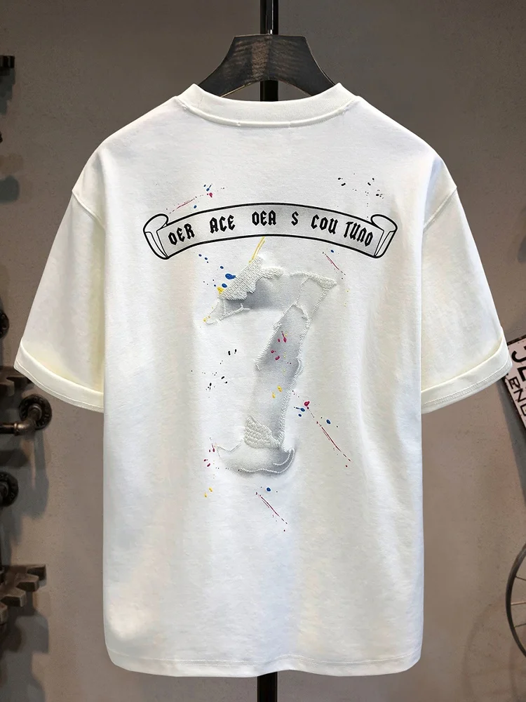 Высококачественная футболка с вышивкой и принтом, свободного кроя, летняя, модная, мужская, повседневная, дышащая, из хлопка
Высококачественная футболка с вышивкой и принтом, свободного кроя, летняя, модная, мужская, повседневная, дышащая, из хлопка