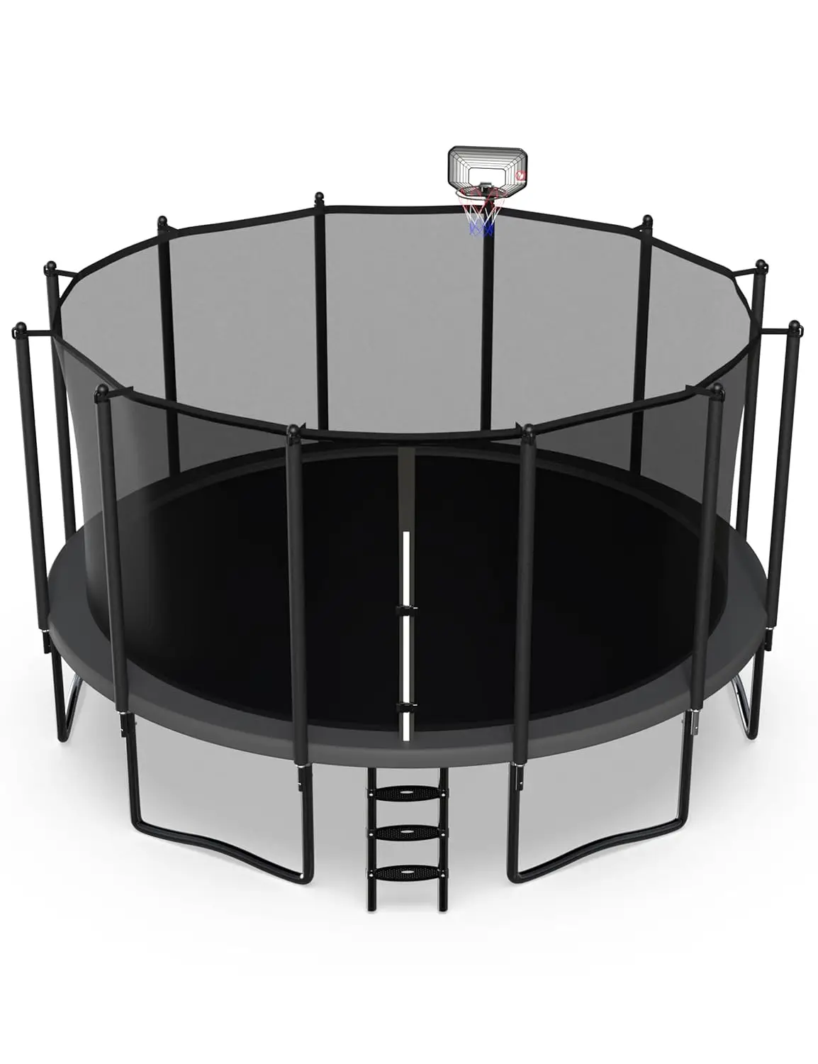 14FT Recreational Outdoor Heavy Duty Trampoline with Enclosure Net 1400LBS Capacity for Backyard Fitness & Family Fun, Custom
14FT Recreational Outdoor Heavy Duty Trampoline with Enclosure Net 1400LBS Capacity for Backyard Fitness & Family Fun, Custom