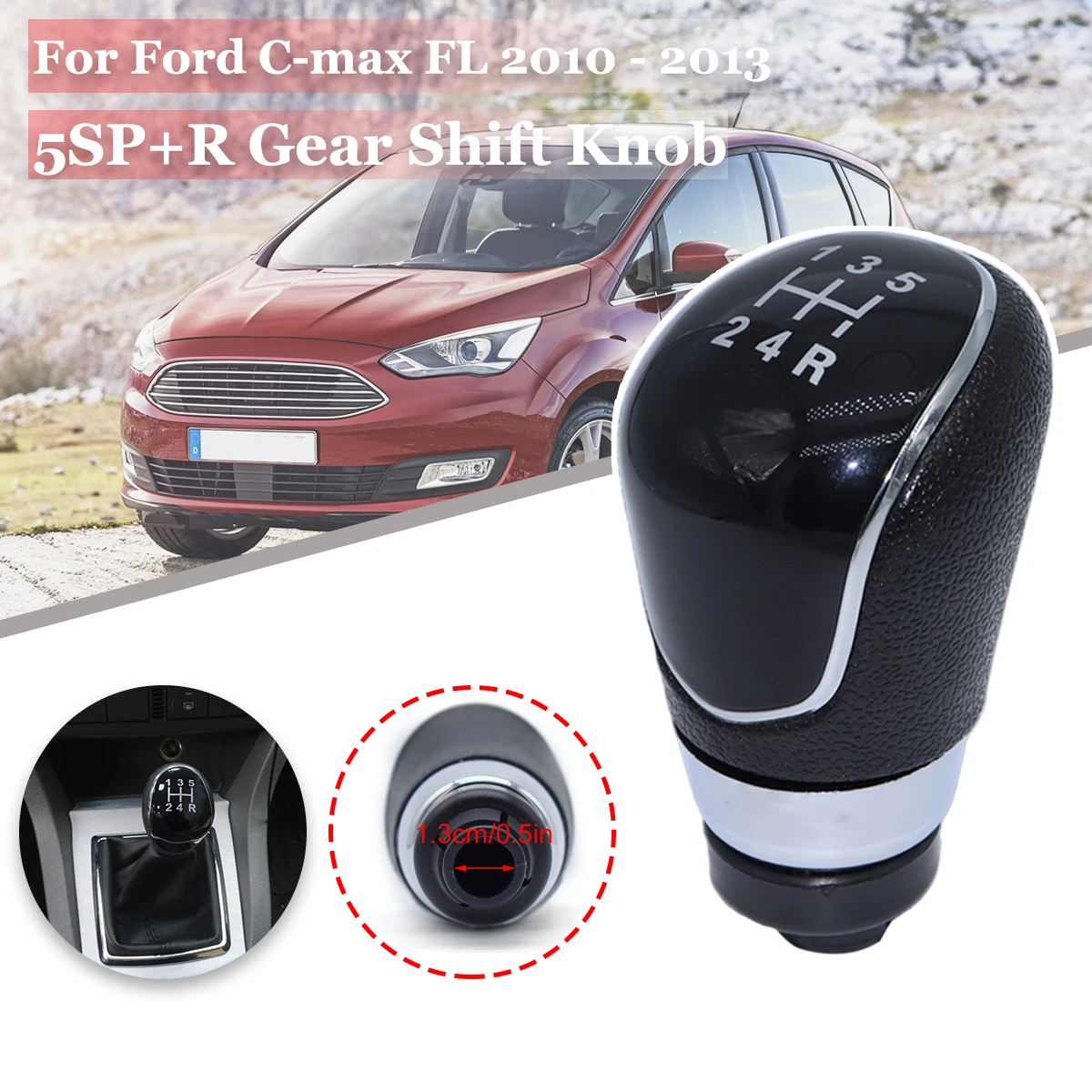 5SP+R Gear Shift Knob For Ford C-max FL 2010-2013 Fiesta MK7 Focus MK2 Transit-Connect MT M12 Shifter Gearstick Lever Pen Handle
5SP+R Gear Shift Knob For Ford C-max FL 2010-2013 Fiesta MK7 Focus MK2 Transit-Connect MT M12 Shifter Gearstick Lever Pen Handle