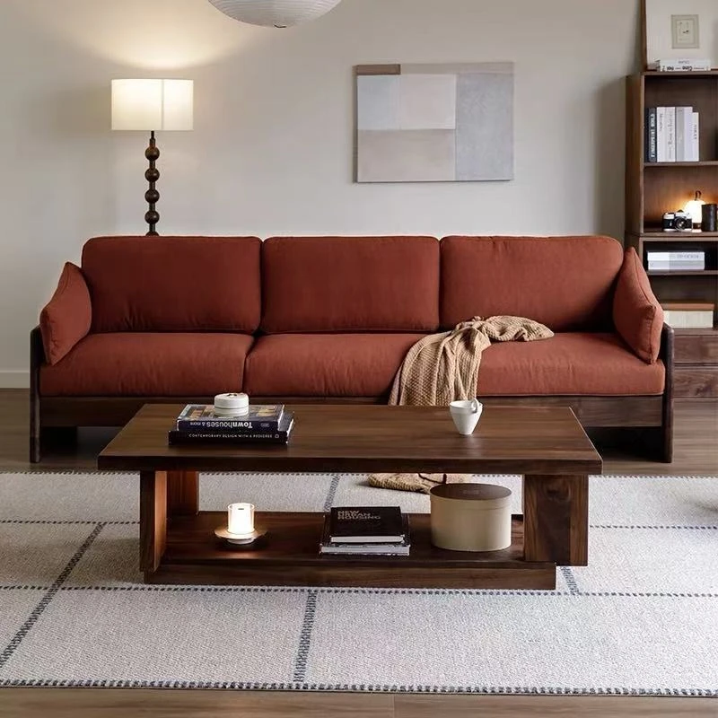 Medieval light luxury log sofa bed simple living room small apartment three-person Arhat bed ash wood retro sofa
Medieval light luxury log sofa bed simple living room small apartment three-person Arhat bed ash wood retro sofa