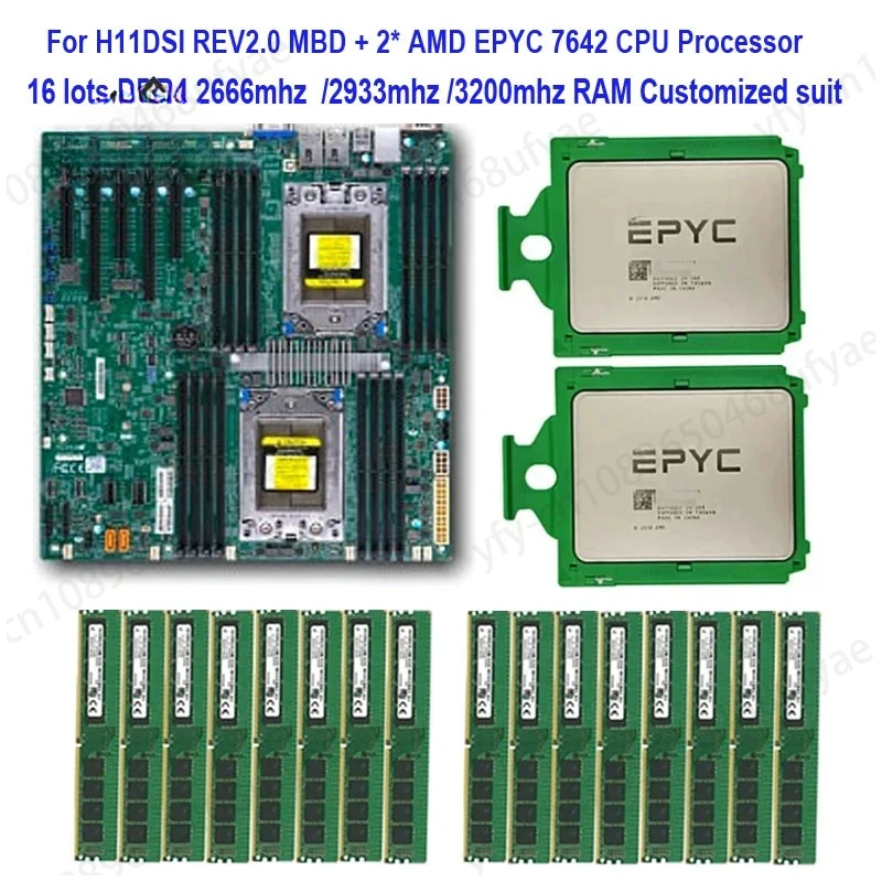 Комплект ОЗУ для H11DSI REV2.0 материнская плата 2 * EPYC 7642 CPU 2,3 ГГц 48C/96T до 1024 ГБ DDR4 3200 МГц/2933 МГц оперативная память
Комплект ОЗУ для H11DSI REV2.0 материнская плата 2 * EPYC 7642 CPU 2,3 ГГц 48C/96T до 1024 ГБ DDR4 3200 МГц/2933 МГц оперативная память