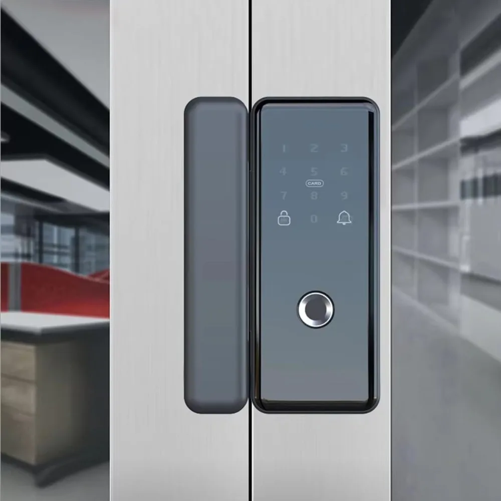 Framed Glass Door Locks, Keyless Entry Door Lock Built-in WiFi Deadbolt Smart Door Lock, No Bridge Required App Remote Control